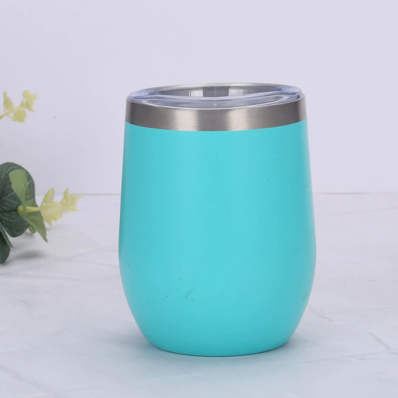 Cuia Térmica Inox 350ml com Tampa Vedada – Parede Dupla, Conserva Bebidas Geladas ou Quentes