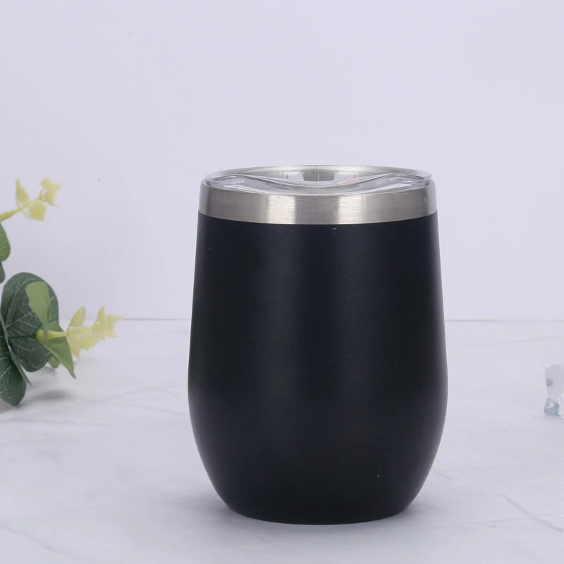 Cuia Térmica Inox 350ml com Tampa Vedada – Parede Dupla, Conserva Bebidas Geladas ou Quentes