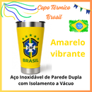Copos Térmico Brasil CBF Aço Inox (473ml) Futebol