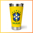 Copos Térmico Brasil CBF Aço Inox (473ml) Futebol