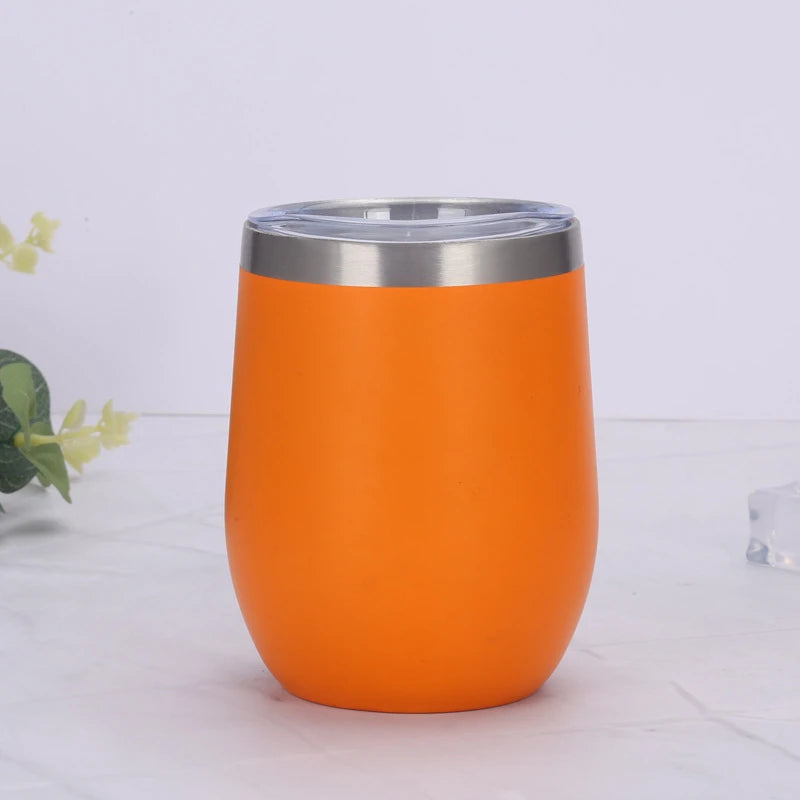 Cuia Térmica Inox 350ml com Tampa Vedada – Parede Dupla, Conserva Bebidas Geladas ou Quentes
