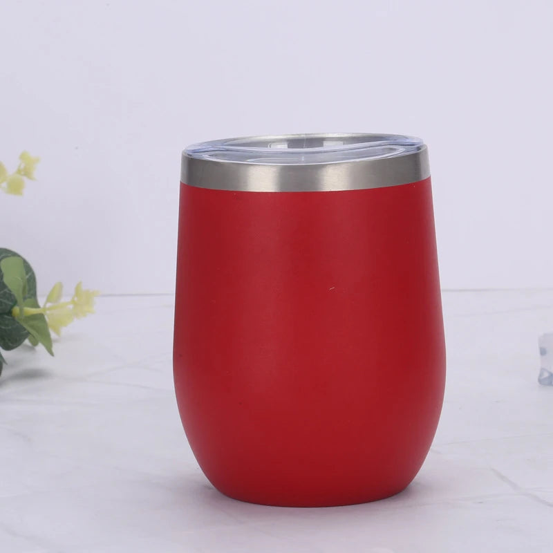Cuia Térmica Inox 350ml com Tampa Vedada – Parede Dupla, Conserva Bebidas Geladas ou Quentes
