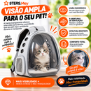Mochila Pet Transporte para Cães e Gatos Visão Ampla com Entrada de Ar