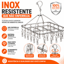 VARAL RETRÁTIL INOX COM 40 PRENDEDORES – PRATICIDADE, DURABILIDADE E ECONOMIA DE ESPAÇO