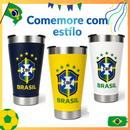 Copos Térmico Brasil CBF Aço Inox (473ml) Futebol