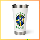 Copos Térmico Brasil CBF Aço Inox (473ml) Futebol