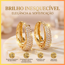 Brincos de Argola Dourados com Zircônia Cúbica – Elegantes, Brilhantes e Modernos