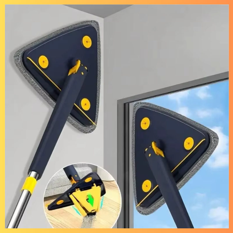 Mop Triangular 360° com Pano Giratório – Limpeza Rápida e Eficiente