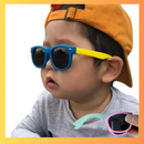 Óculos SunKids YJ9901 Cor:Azul e Amarelo