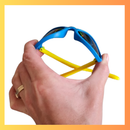 Óculos SunKids YJ9901 Cor:Azul e Amarelo