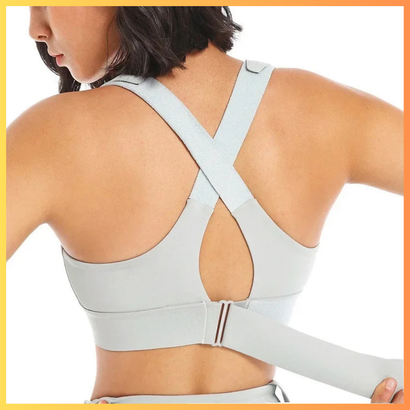 Top Esportivo Feminino de Alta Sustentação com Zíper Frontal – Alça Ajustável, Ideal para Yoga e Treinos de Alto Impacto