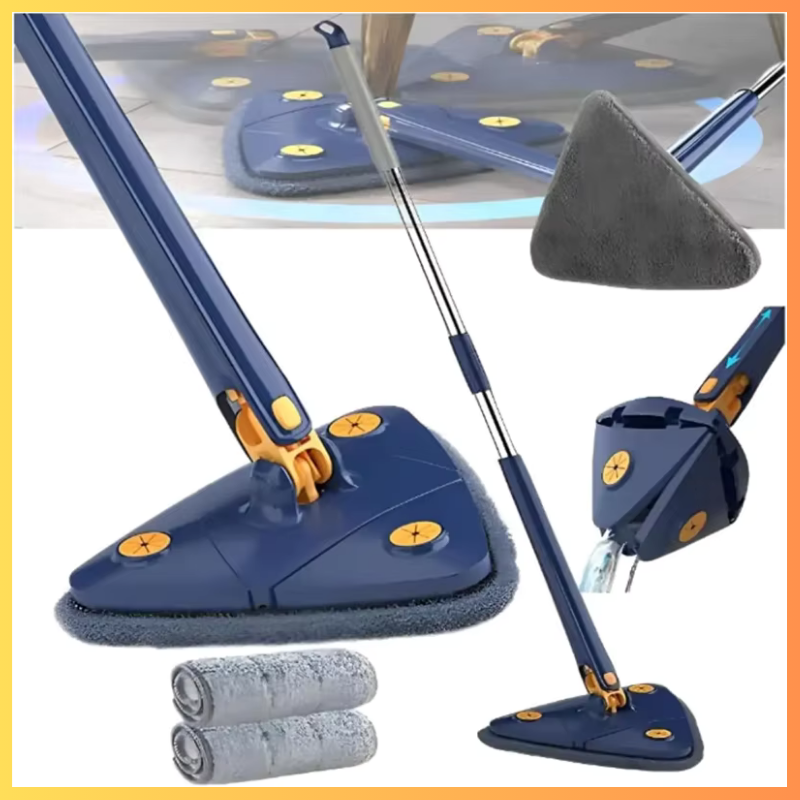 Mop Triangular 360° com Pano Giratório – Limpeza Rápida e Eficiente