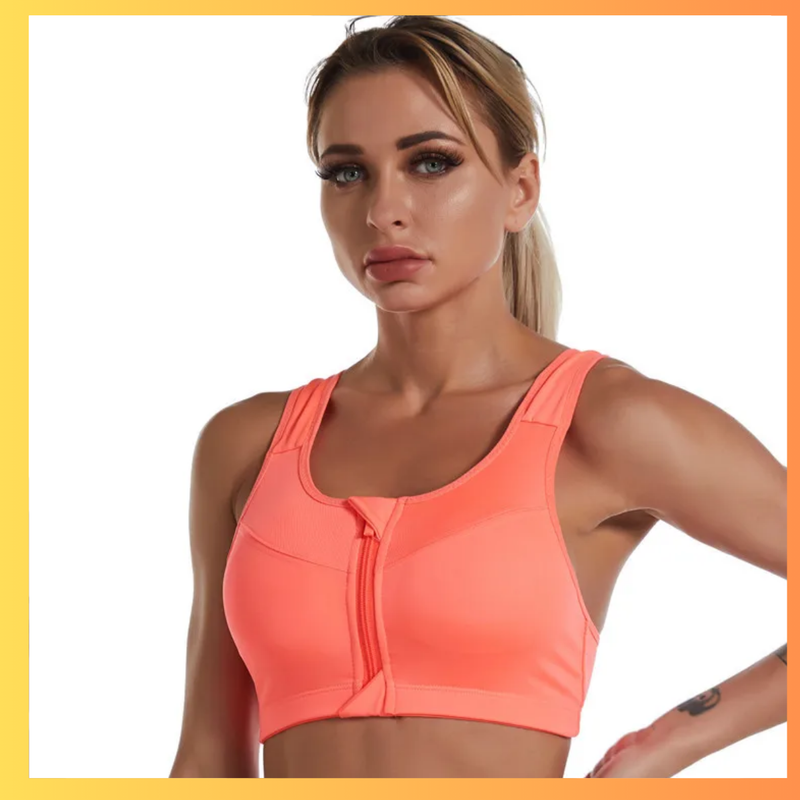 Sutiã Esportivo com Zíper Frontal – Conforto, Suporte e Estilo para Seu Treino