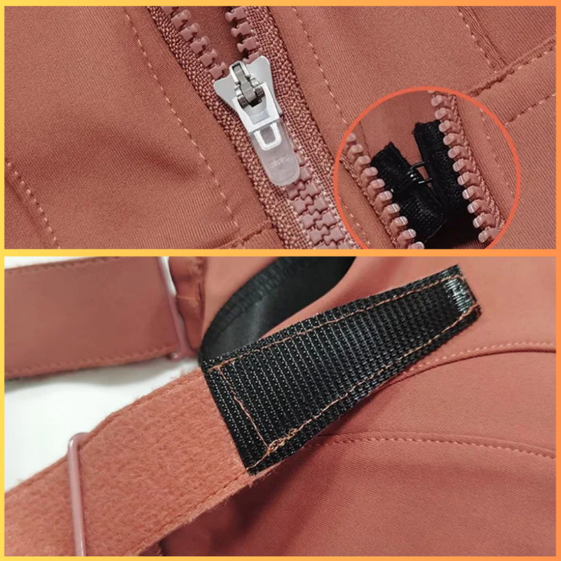 Top Esportivo Feminino de Alta Sustentação com Zíper Frontal – Alça Ajustável, Ideal para Yoga e Treinos de Alto Impacto