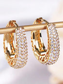 Brincos de Argola Dourados com Zircônia Cúbica – Elegantes, Brilhantes e Modernos
