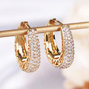 Brincos de Argola Dourados com Zircônia Cúbica – Elegantes, Brilhantes e Modernos