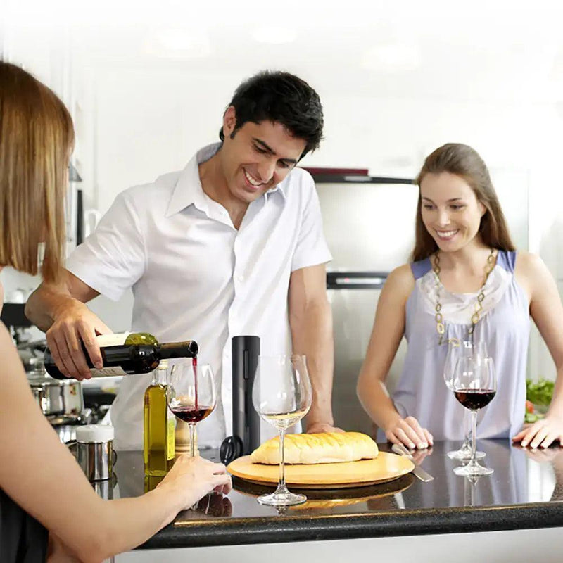 Abridor de Vinho Elétrico com Acessórios – Rápido e Eficiente - Loja STERS.Mey