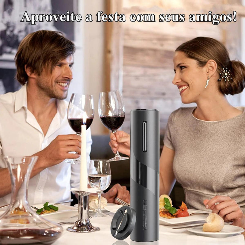 Abridor de Vinho Elétrico com Acessórios – Rápido e Eficiente - Loja STERS.Mey