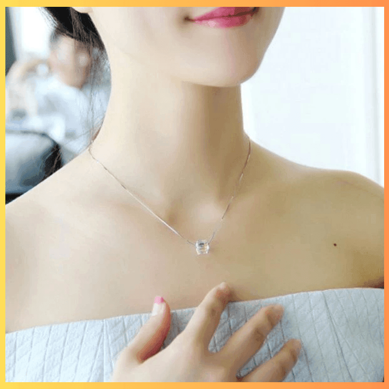 Colar Cubo de Cristal Iridescente - Loja STERS.Mey
