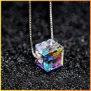 Colar Cubo de Cristal Iridescente - Loja STERS.Mey