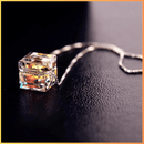 Colar Cubo de Cristal Iridescente - Loja STERS.Mey