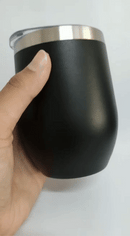 Cuia Térmica Inox 350ml com Tampa Vedada – Parede Dupla, Conserva Bebidas Geladas ou Quentes - Loja STERS.Mey