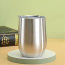 Cuia Térmica Inox 350ml com Tampa Vedada – Parede Dupla, Conserva Bebidas Geladas ou Quentes - Loja STERS.Mey