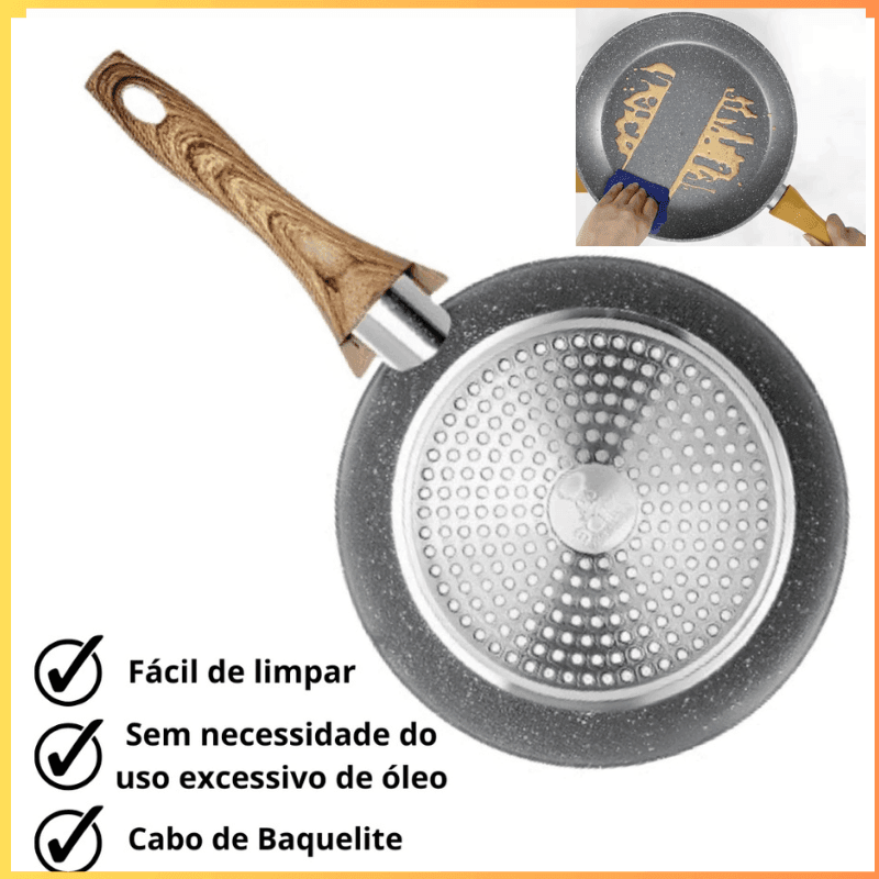 Frigideira Antiaderente indução Fundo Triplo - Loja STERS.Mey