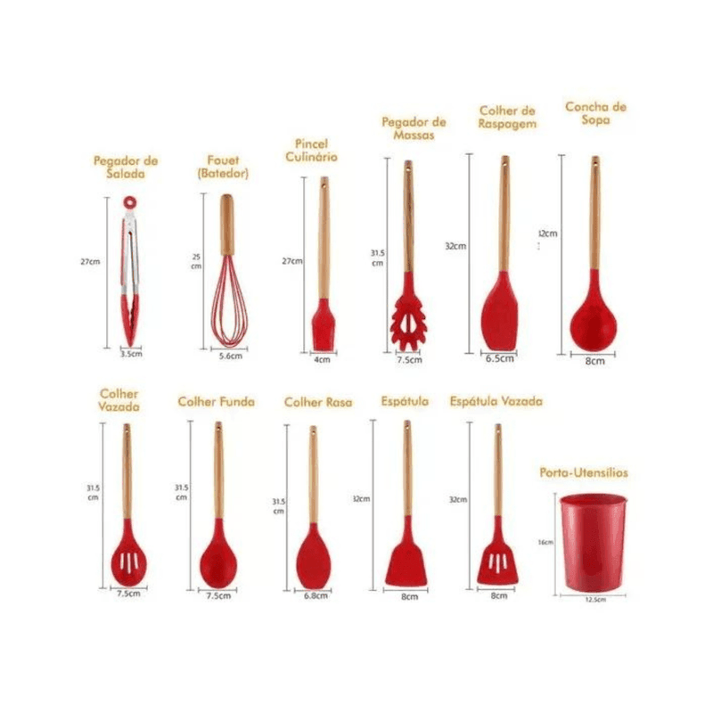 Kit De Colheres Em Silicone - Loja STERS.Mey