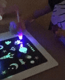 Lousa Mágic Desenho Iluminado – Placa de Desenho Criativa com Caneta de Luz Fluorescente para Crianças - Loja STERS.Mey