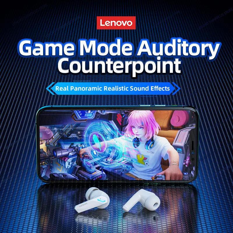 Original Lenovo GM2 Pro 5.3 Earphone Bluetooth Wireless Earbuds Low Latency Headphones HD Call Dual Mode Gaming Headset With Mic - Loja STERS.Mey