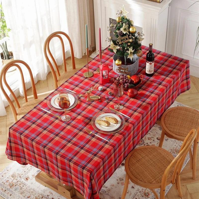 Toalha de Mesa Xadrez com Tema de Natal - Loja STERS.Mey