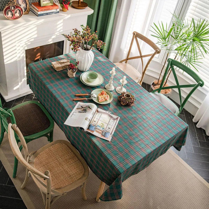 Toalha de Mesa Xadrez com Tema de Natal - Loja STERS.Mey
