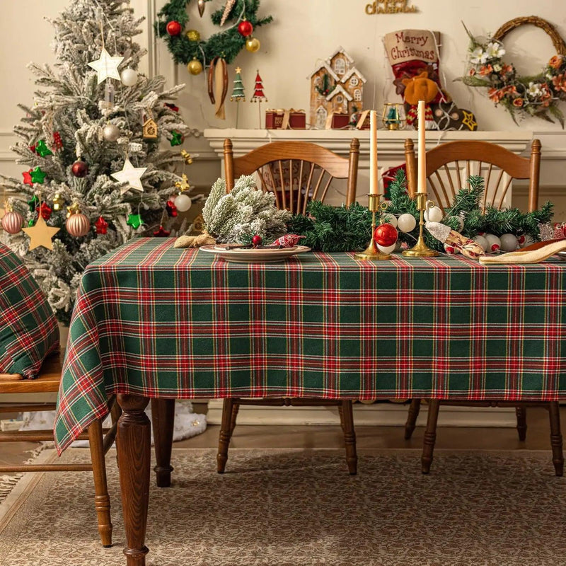Toalha de Mesa Xadrez com Tema de Natal - Loja STERS.Mey