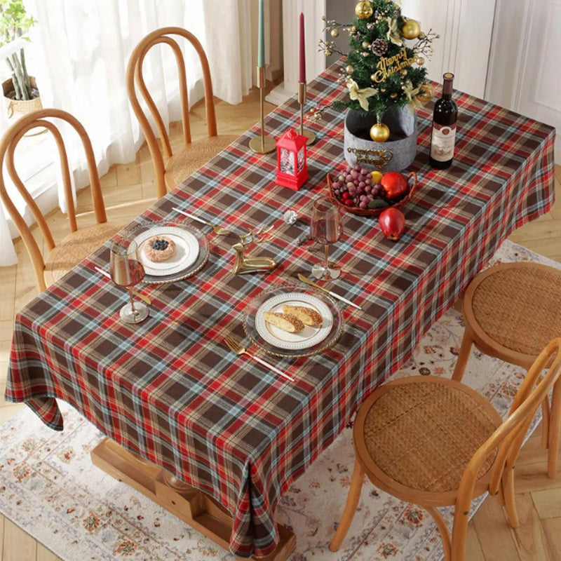 Toalha de Mesa Xadrez com Tema de Natal - Loja STERS.Mey