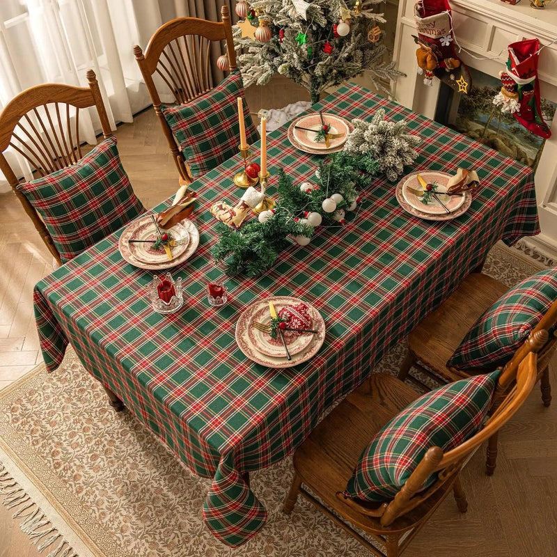 Toalha de Mesa Xadrez com Tema de Natal - Loja STERS.Mey