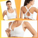 Top Esportivo Feminino de Alta Sustentação com Zíper Frontal – Alça Ajustável, Ideal para Yoga e Treinos de Alto Impacto - Loja STERS.Mey