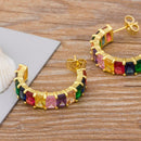 Brinco Argola Cristais Coloridos - Loja STERS.Mey