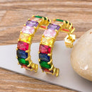 Brinco Argola Cristais Coloridos - Loja STERS.Mey