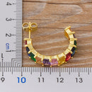 Brinco Argola Cristais Coloridos - Loja STERS.Mey