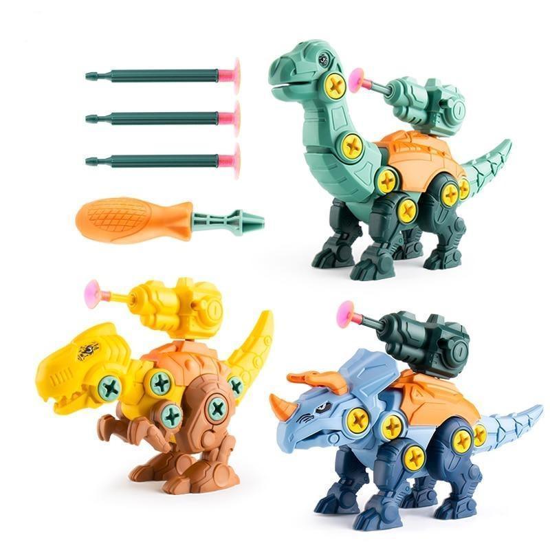 Dinossauro Para Montar Educativo Dino Baby – Brinquedo Interativo com 32 Peças, Ferramenta de Montagem e Canhão de Lançamento - Loja STERS.Mey