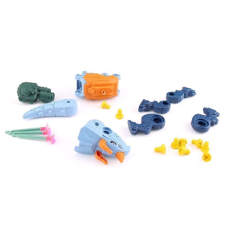 Dinossauro Para Montar Educativo Dino Baby – Brinquedo Interativo com 32 Peças, Ferramenta de Montagem e Canhão de Lançamento - Loja STERS.Mey