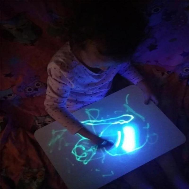 Lousa Mágic Desenho Iluminado – Placa de Desenho Criativa com Caneta de Luz Fluorescente para Crianças - Loja STERS.Mey