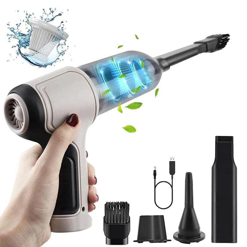 🧹 Mini Aspirador Portátil 2 em 1 – Limpeza Rápida em Casa e no Carro - Loja STERS.Mey