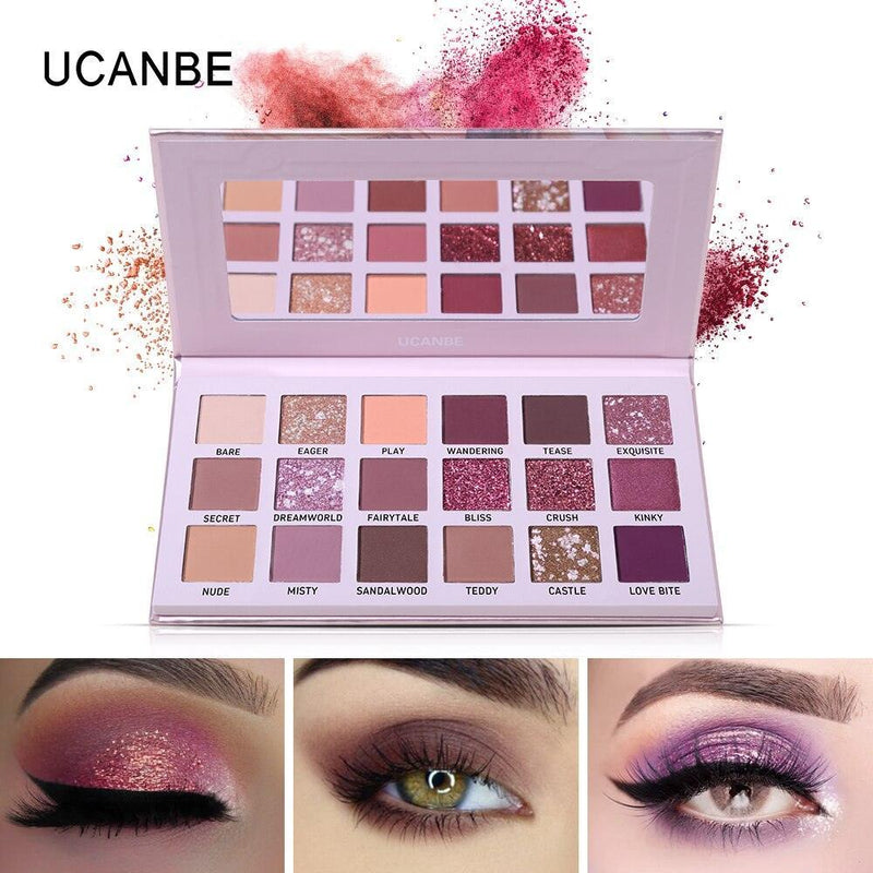 Paleta de Sombras Aromas UCANBE - 18-Cores - Loja STERS.Mey